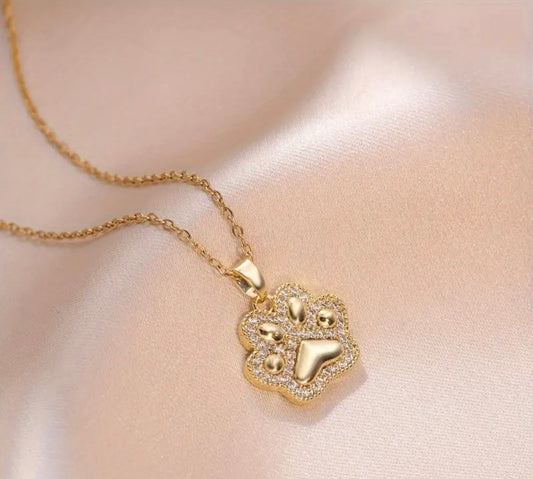 Lovely Golden Paw Necklace