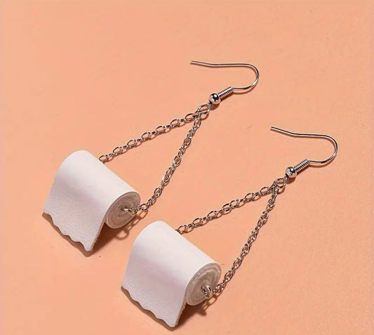 Hilarious Toilet Paper Earrings